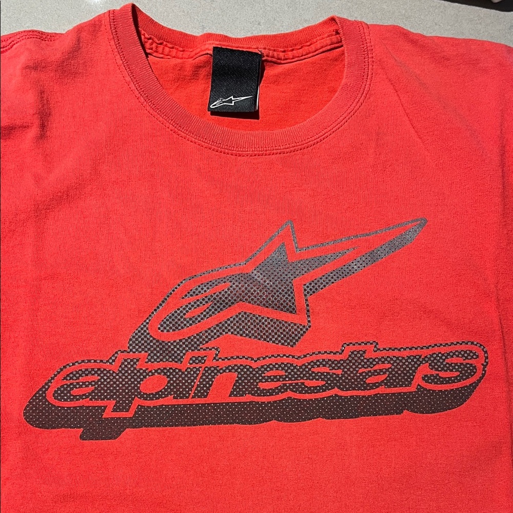 Alpinestars Red and Black Logo Tee